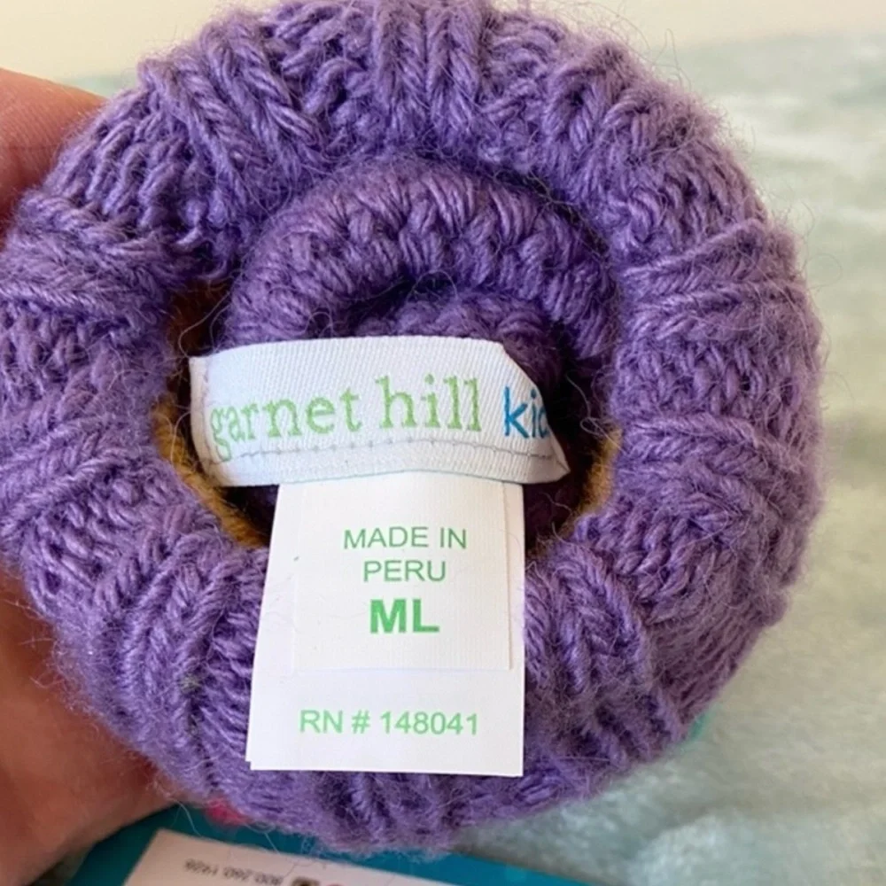Peruvian Trading Co x Garnet Hill Kids Mittens NEW Rose Purple Size Kids M/L